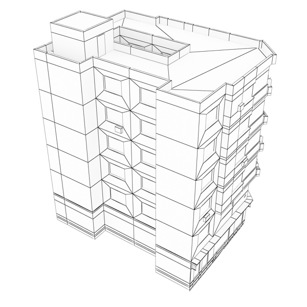 Building apartment - apartment Low-poly 3D model_13