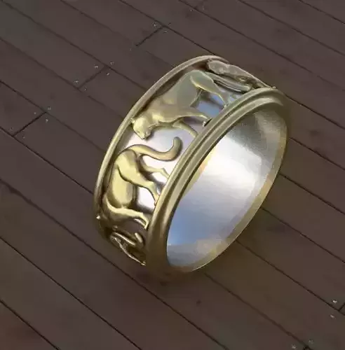 ring with  panther 0121