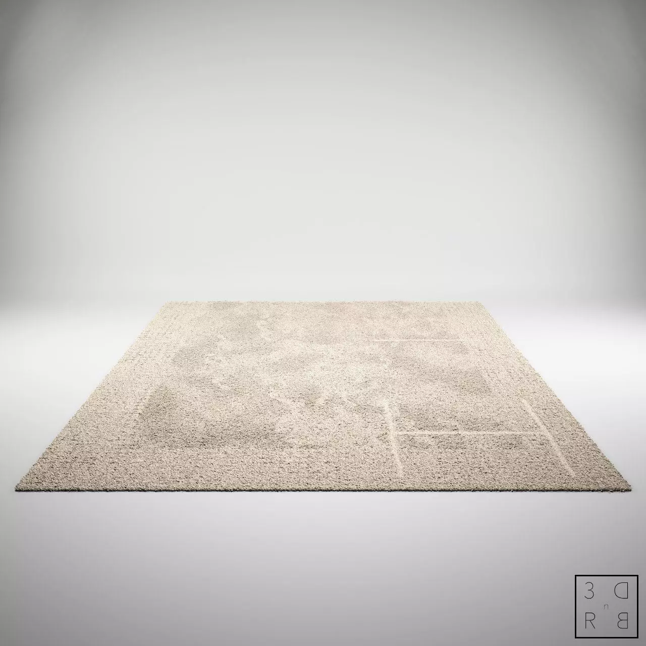 Carpet with footprint and Sofa trail 3D model