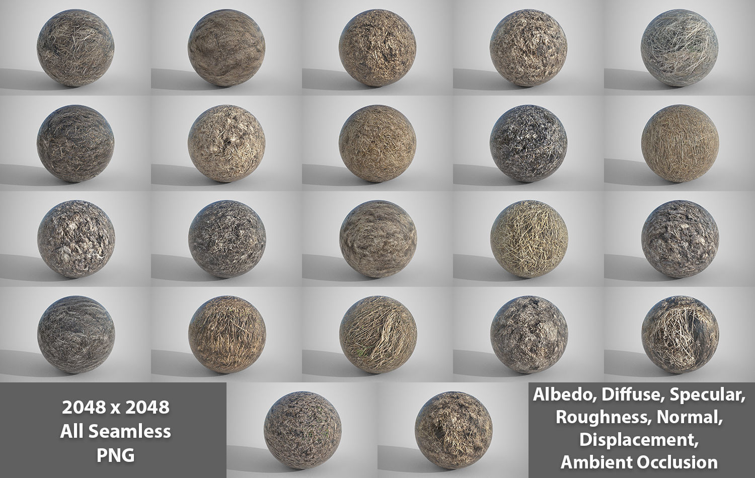 Pack of 22 Village Hay and Straw PBR Volume 3 Texture_0