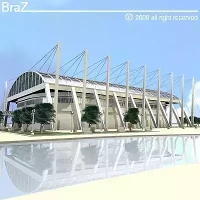Hockey stadium 3D model