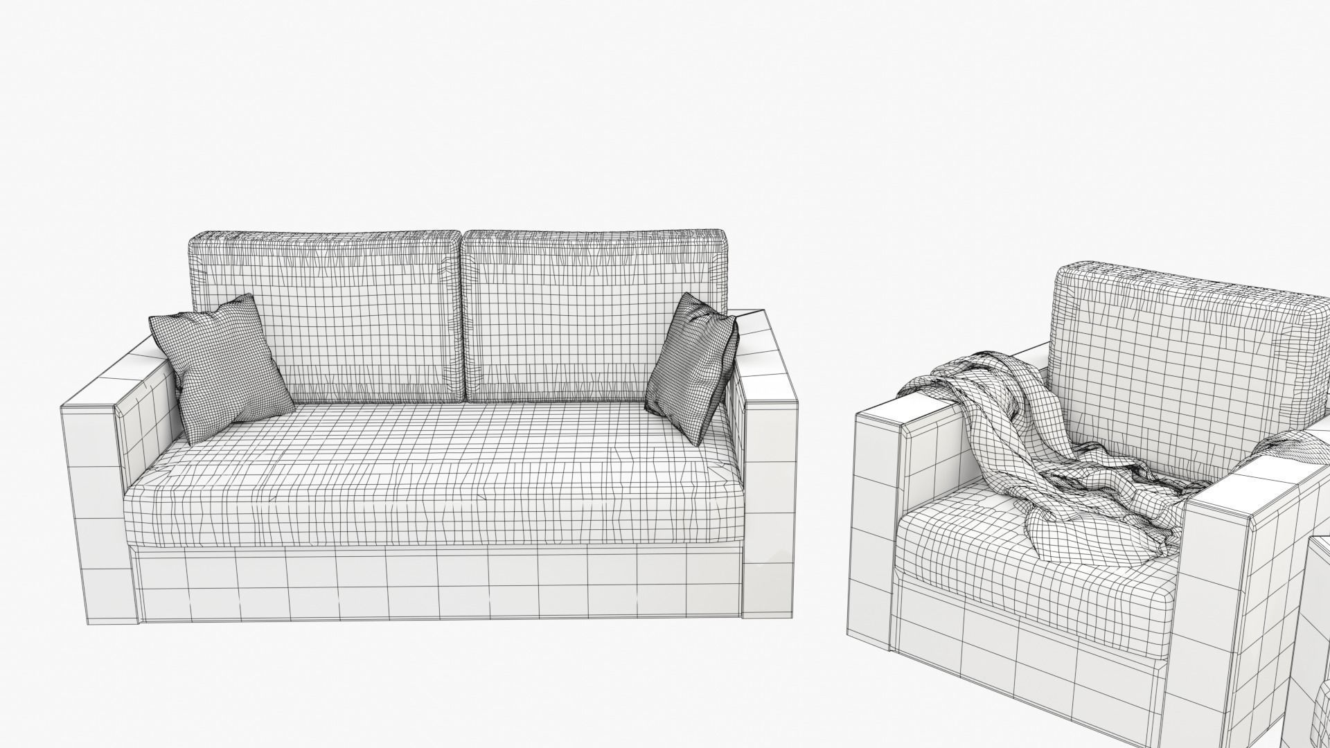 Armani Raphael Sofa Collection 3D model_9