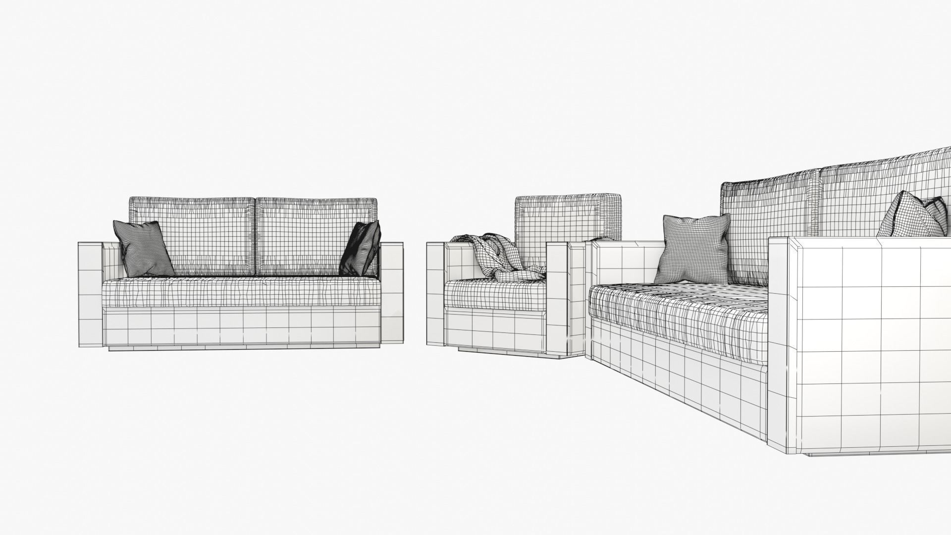 Armani Raphael Sofa Collection 3D model_11