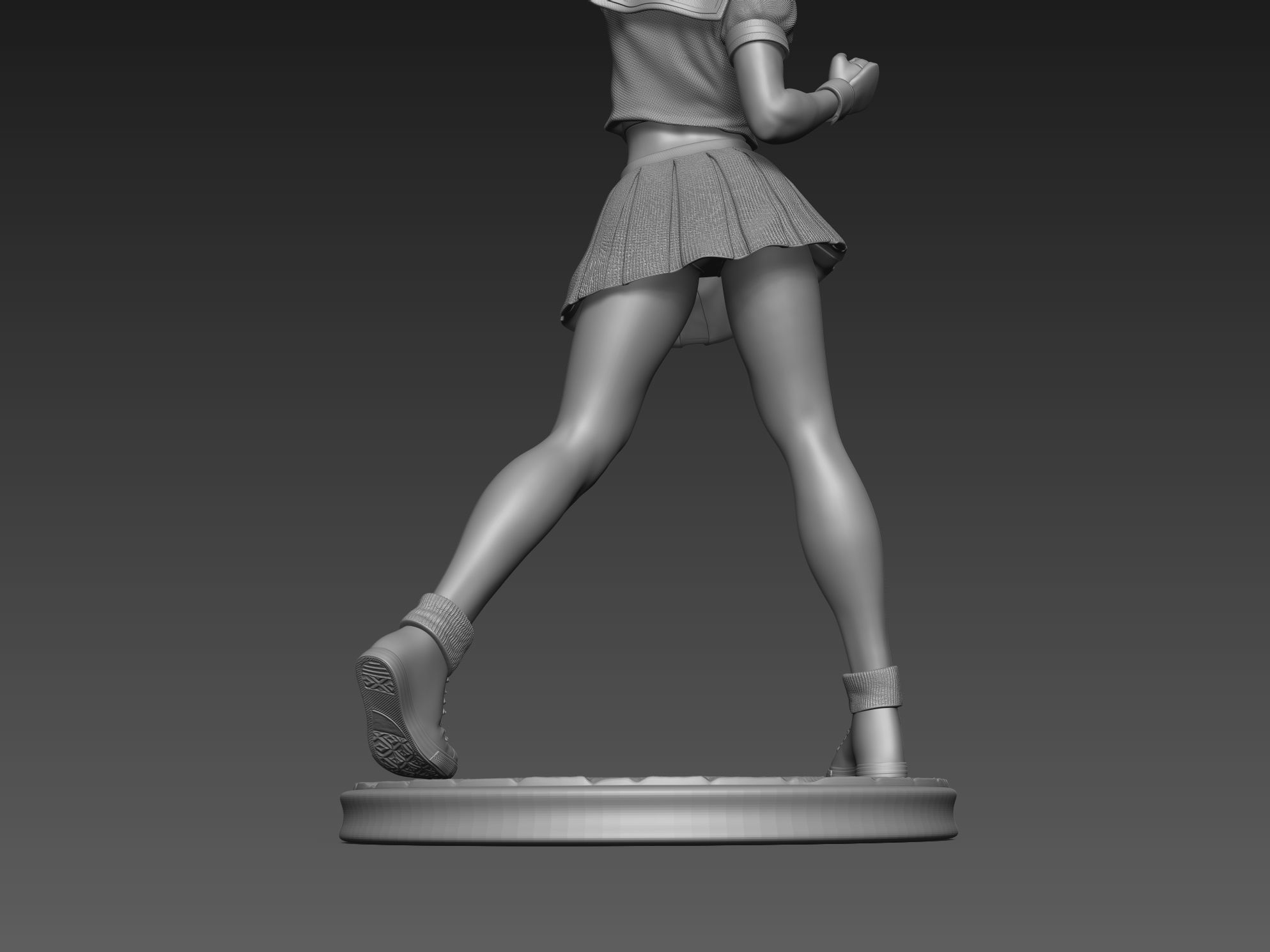 Sakura Kasugano Street Fighter Fan Art Statue 3d Printable 3D print model_19
