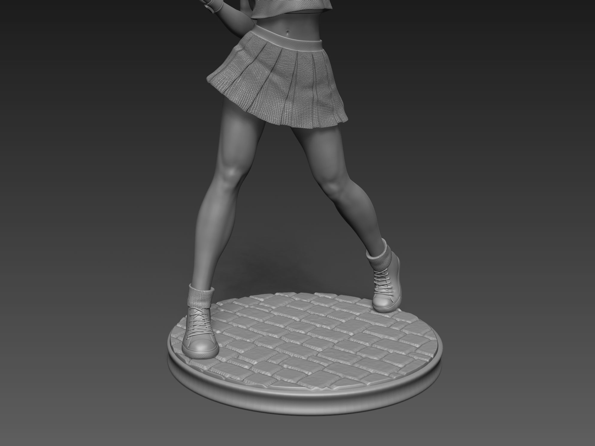 Sakura Kasugano Street Fighter Fan Art Statue 3d Printable 3D print model_21