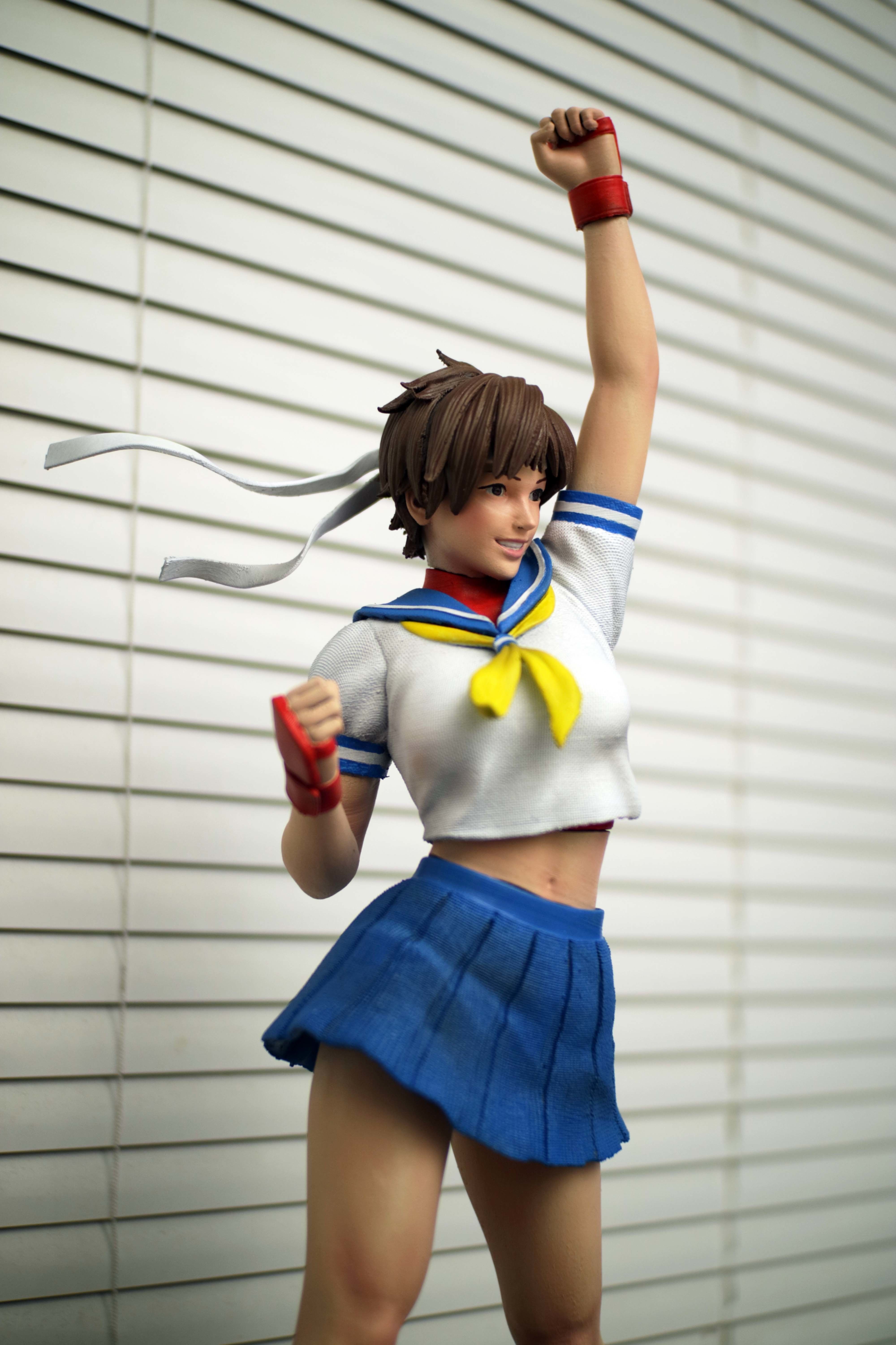Sakura Kasugano Street Fighter Fan Art Statue 3d Printable 3D print model_10