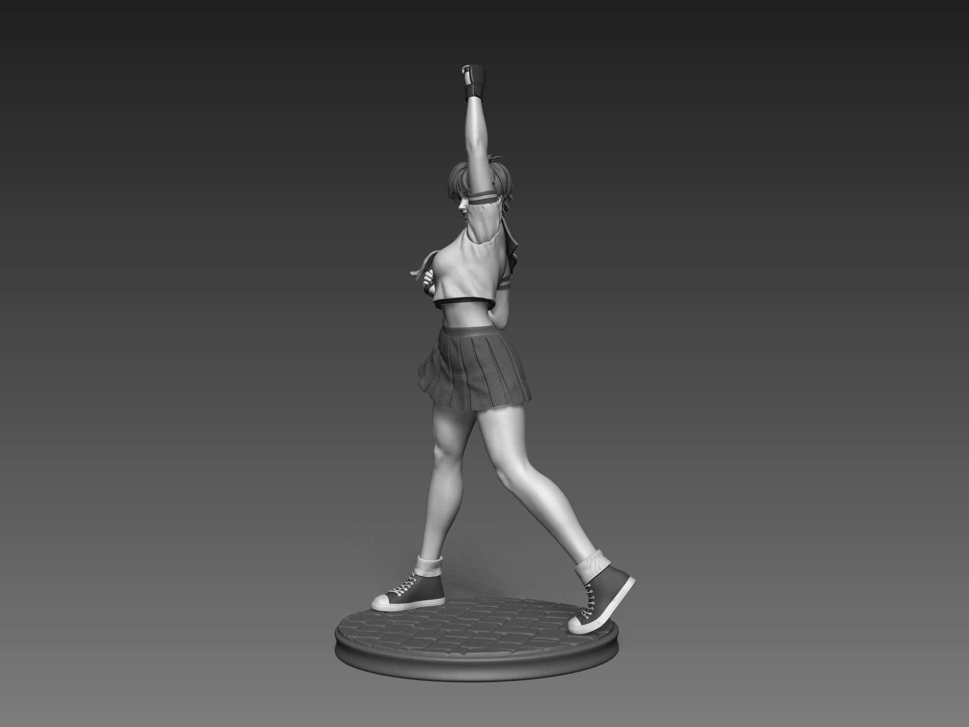 Sakura Kasugano Street Fighter Fan Art Statue 3d Printable 3D print model_11