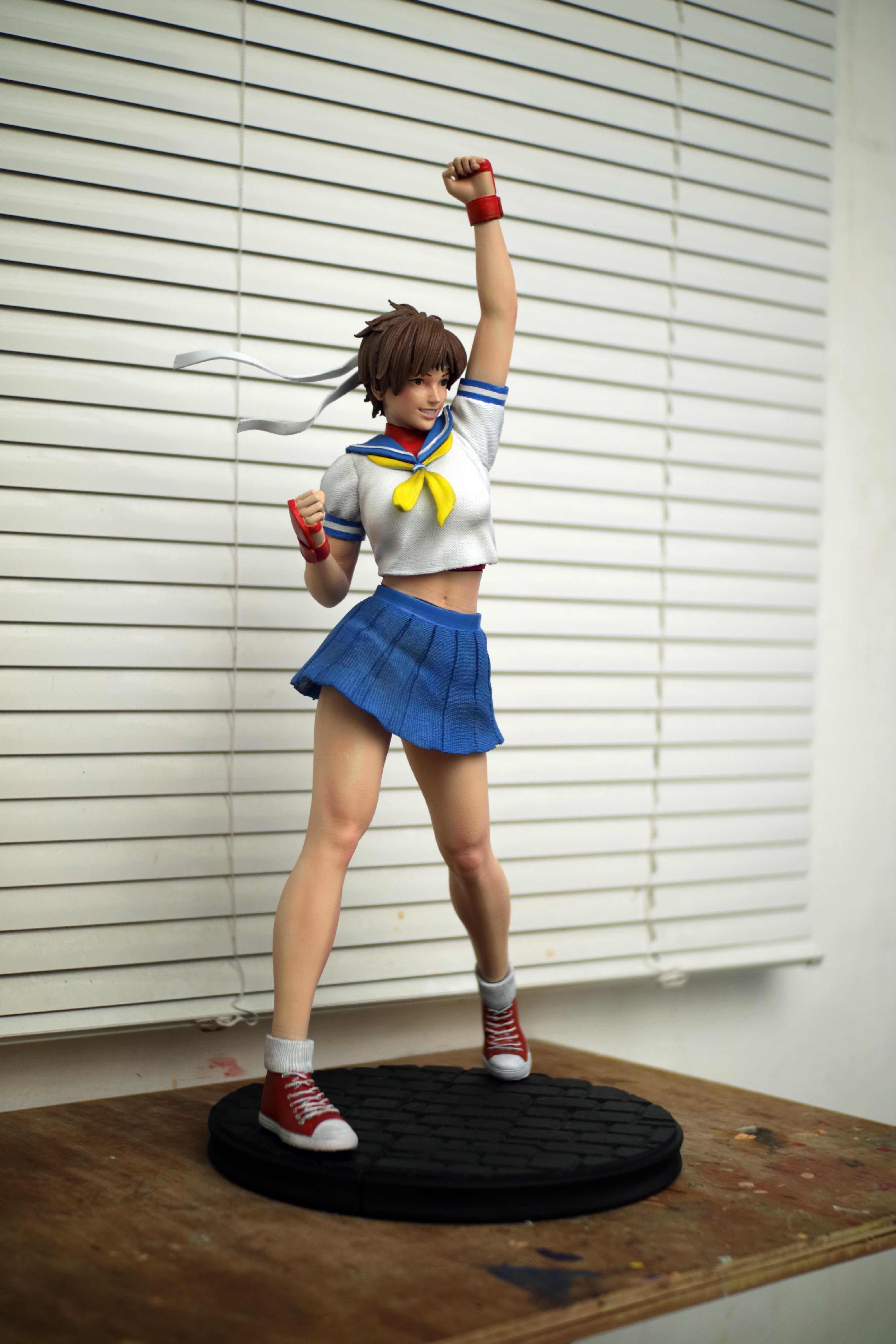 Sakura Kasugano Street Fighter Fan Art Statue 3d Printable 3D print model_5