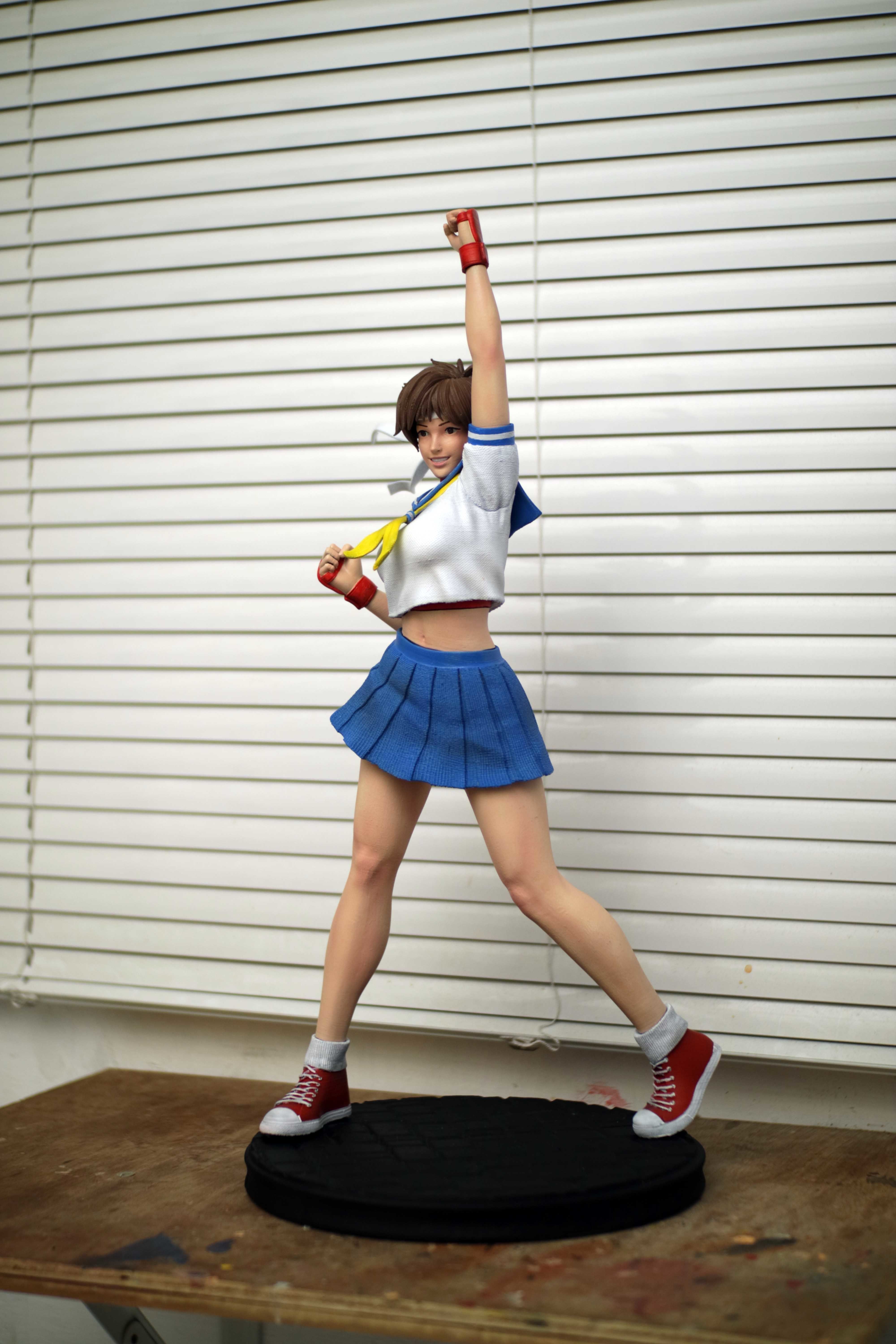 Sakura Kasugano Street Fighter Fan Art Statue 3d Printable 3D print model_4