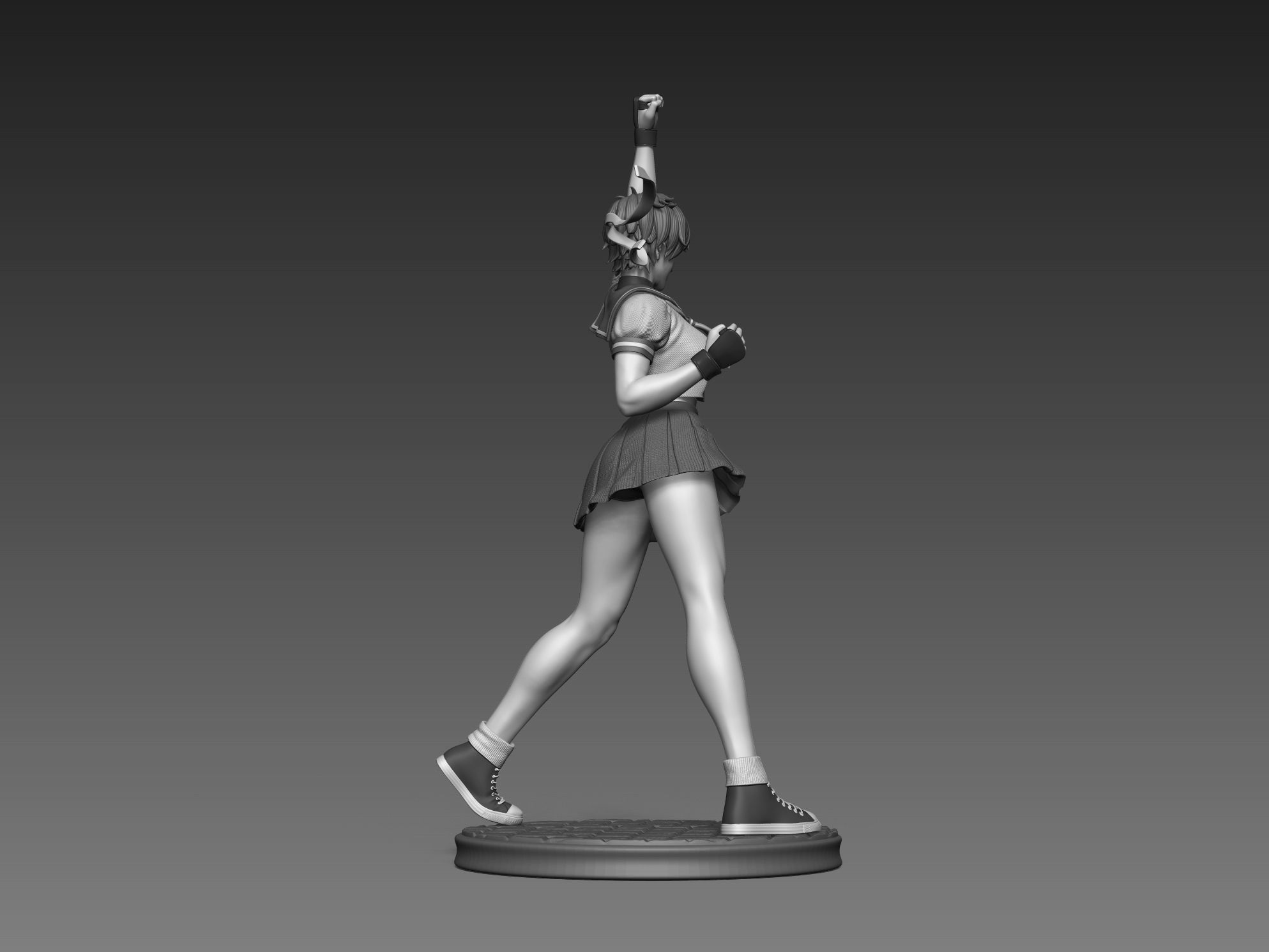 Sakura Kasugano Street Fighter Fan Art Statue 3d Printable 3D print model_13