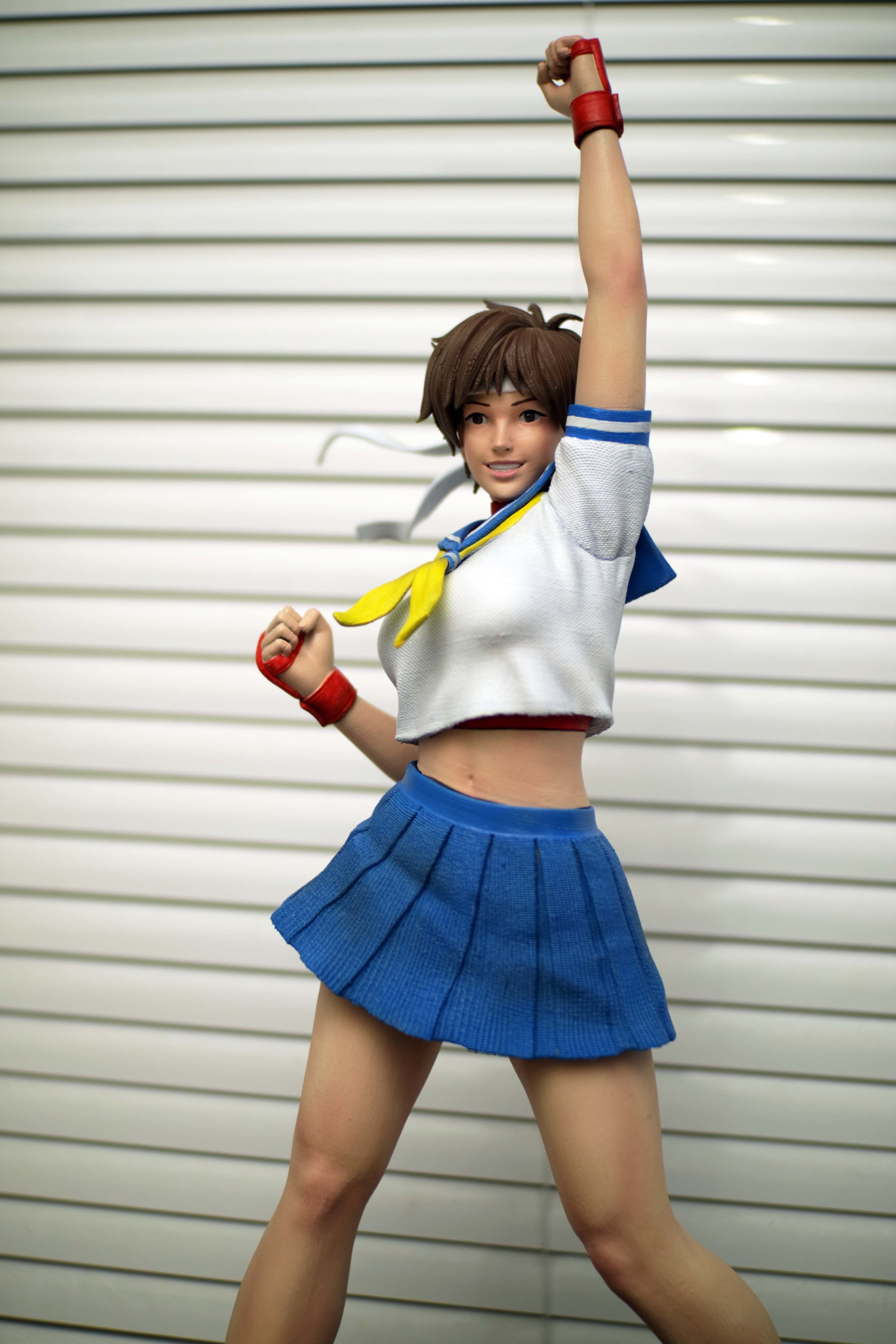 Sakura Kasugano Street Fighter Fan Art Statue 3d Printable 3D print model_9