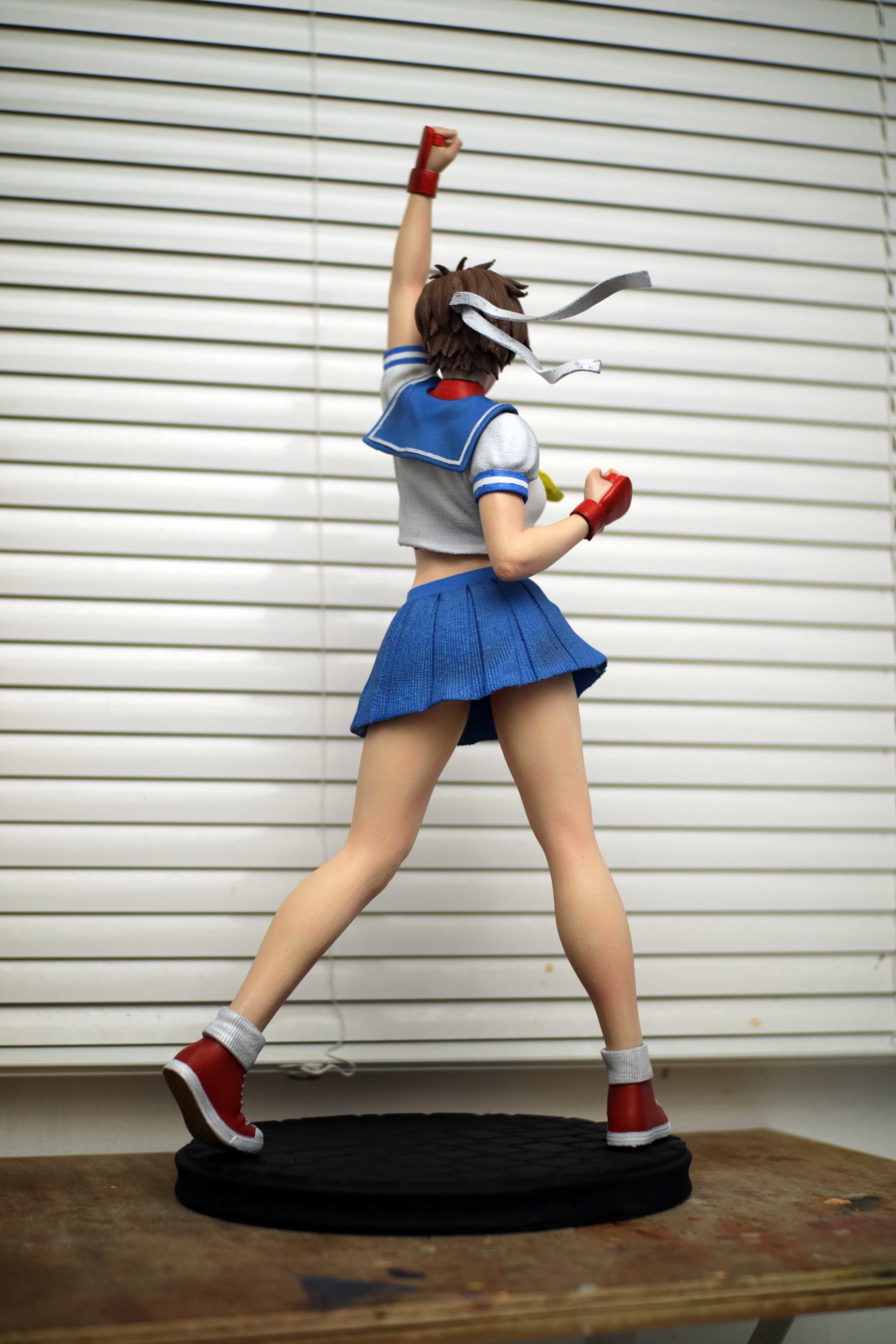 Sakura Kasugano Street Fighter Fan Art Statue 3d Printable 3D print model_6