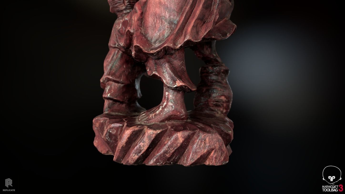 Props - Artwork - Chinese Statue 02 - Low-poly 3D model_7
