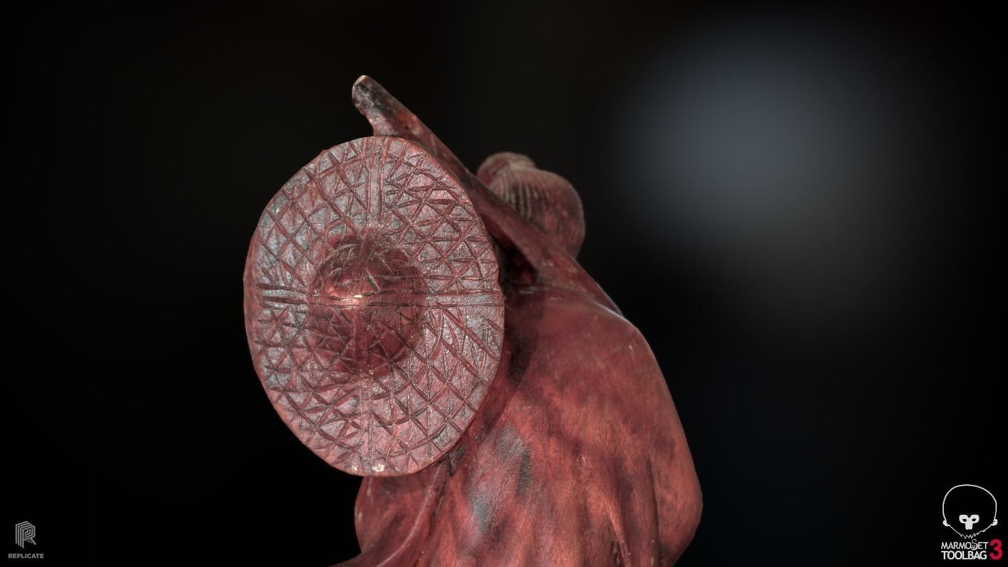 Props - Artwork - Chinese Statue 02 - Low-poly 3D model_2