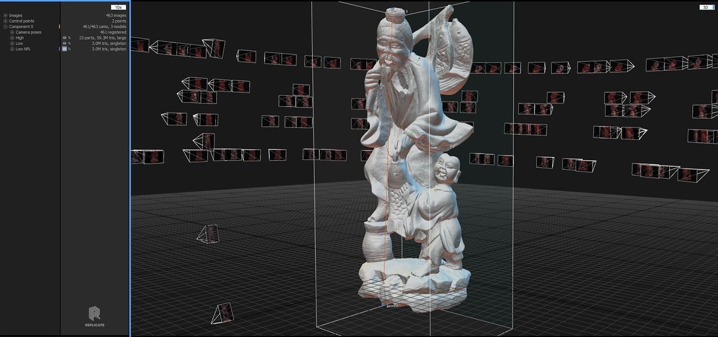 Props - Artwork - Chinese Statue 02 - Low-poly 3D model_16