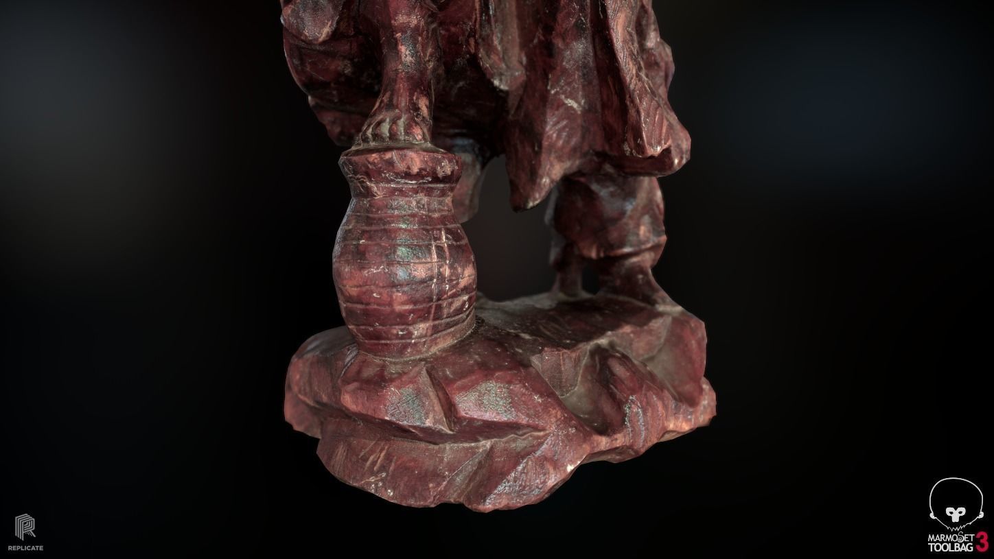 Props - Artwork - Chinese Statue 02 - Low-poly 3D model_5