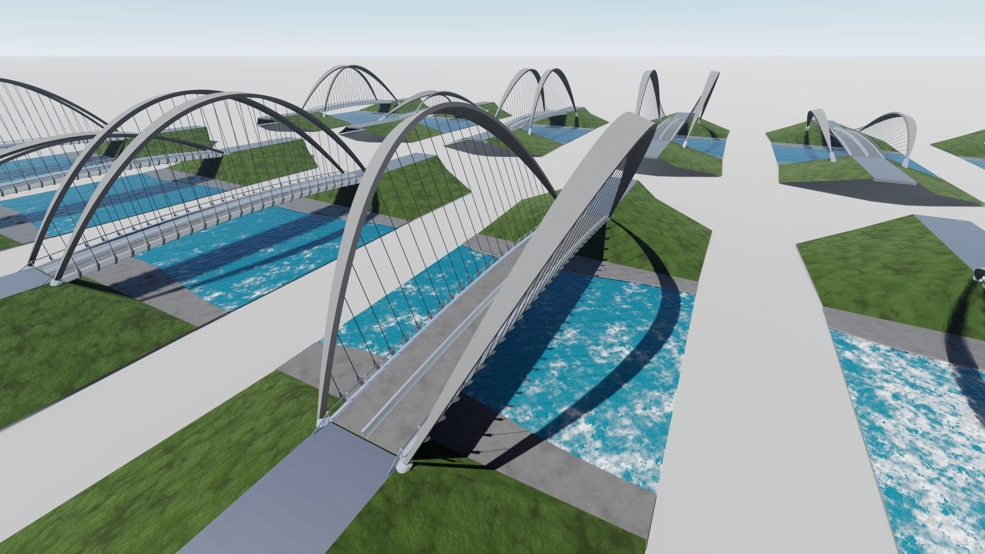 ARCH BRIDGE - 3D MODEL - BRIDGE PACK Low-poly 3D model_17