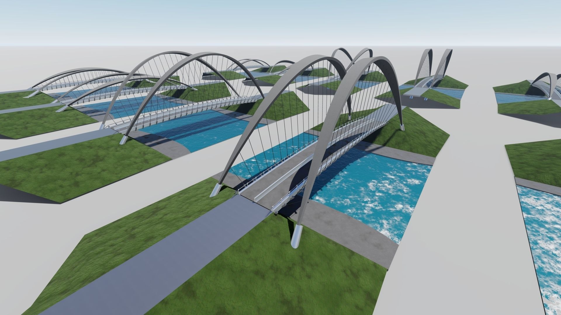 ARCH BRIDGE - 3D MODEL - BRIDGE PACK Low-poly 3D model_14