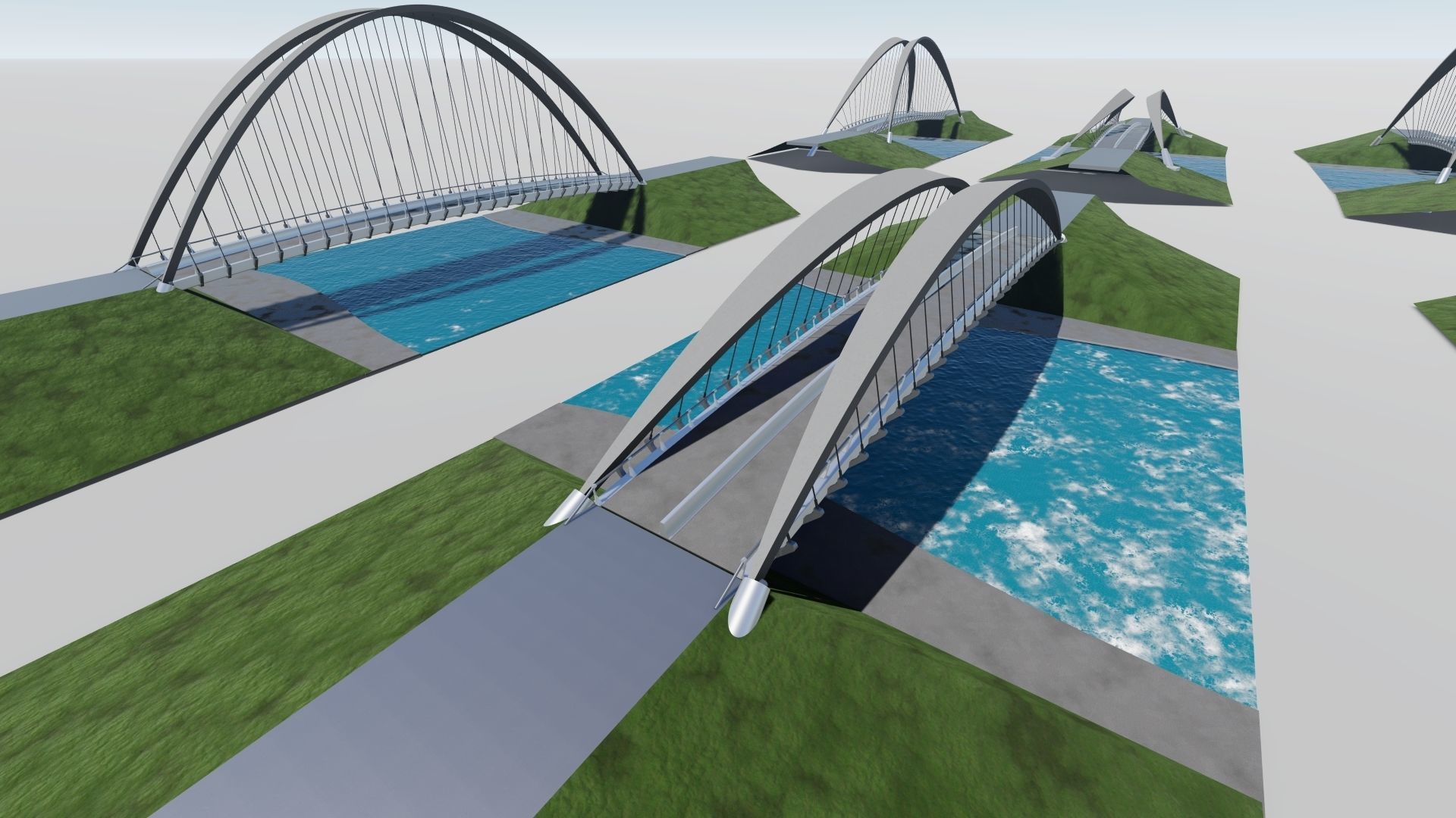 ARCH BRIDGE - 3D MODEL - BRIDGE PACK Low-poly 3D model_19