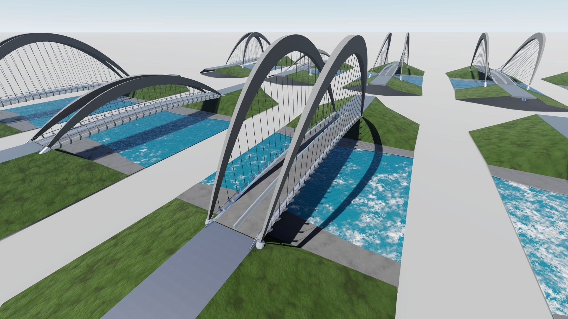 ARCH BRIDGE - 3D MODEL - BRIDGE PACK Low-poly 3D model_8