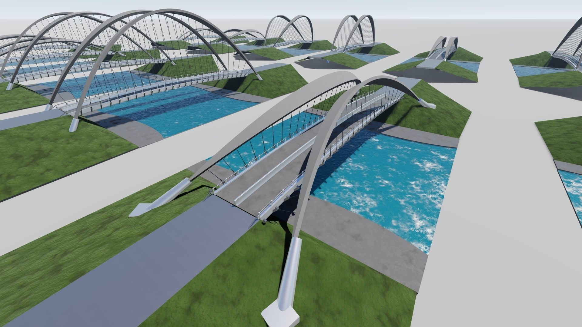 ARCH BRIDGE - 3D MODEL - BRIDGE PACK Low-poly 3D model_21