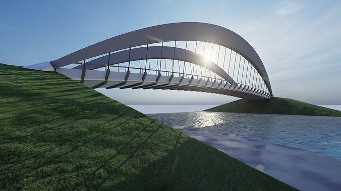 ARCH BRIDGE - 3D MODEL - BRIDGE PACK Low-poly 3D model