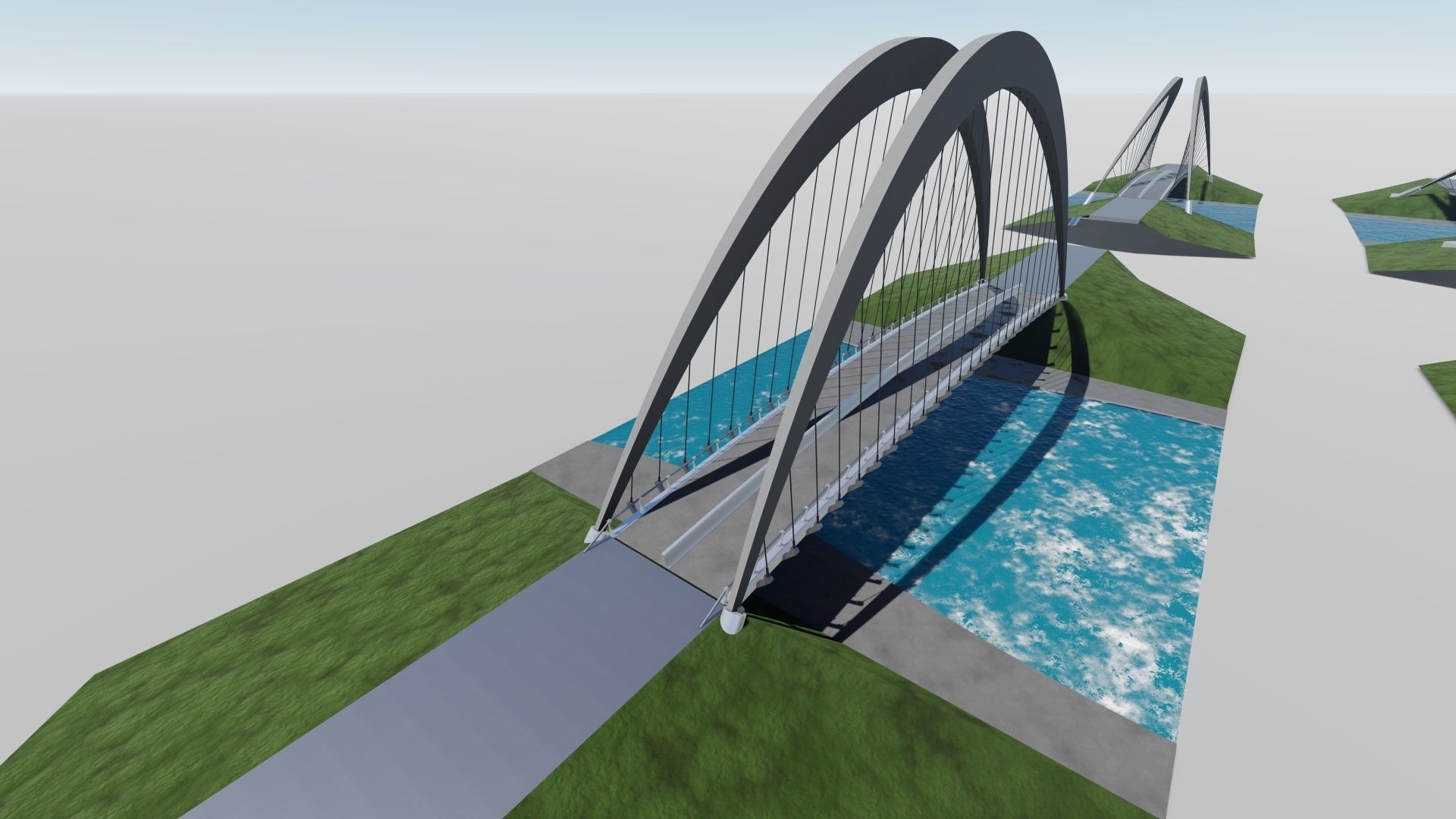 ARCH BRIDGE - 3D MODEL - BRIDGE PACK Low-poly 3D model_5