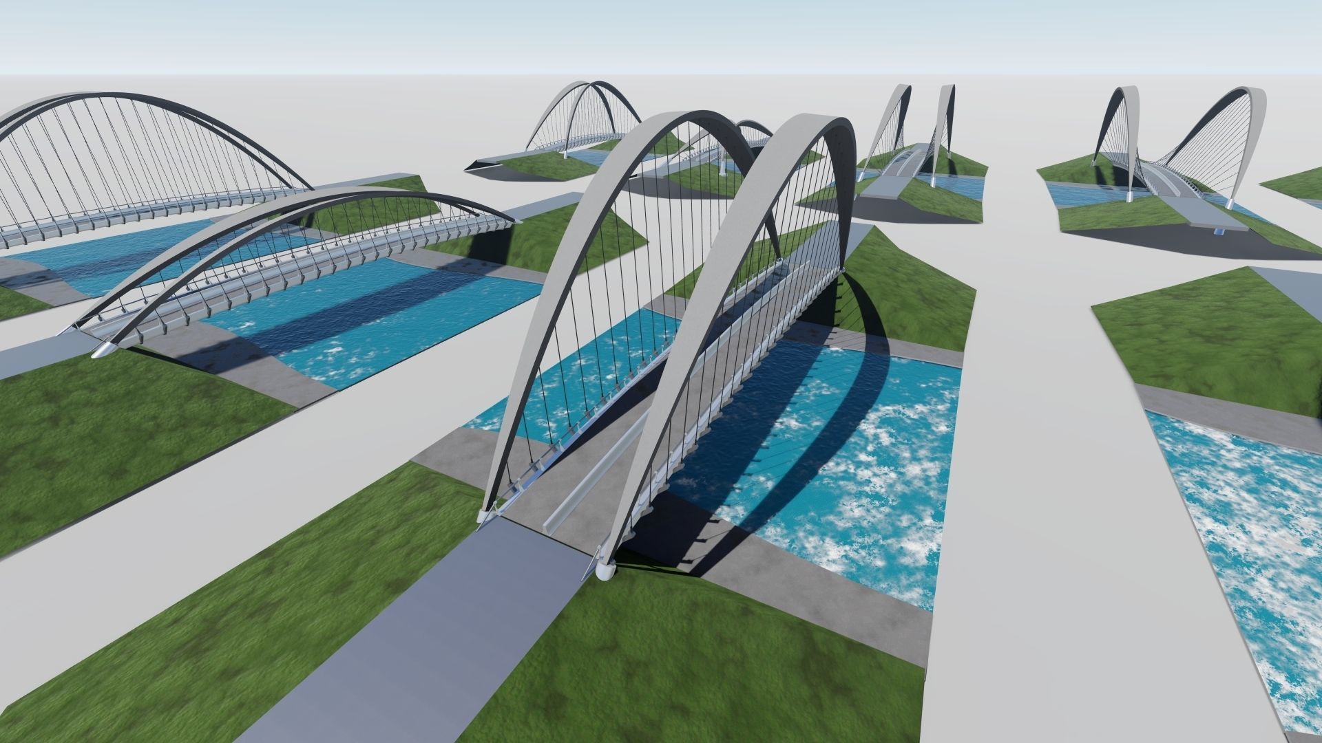 ARCH BRIDGE - 3D MODEL - BRIDGE PACK Low-poly 3D model_18