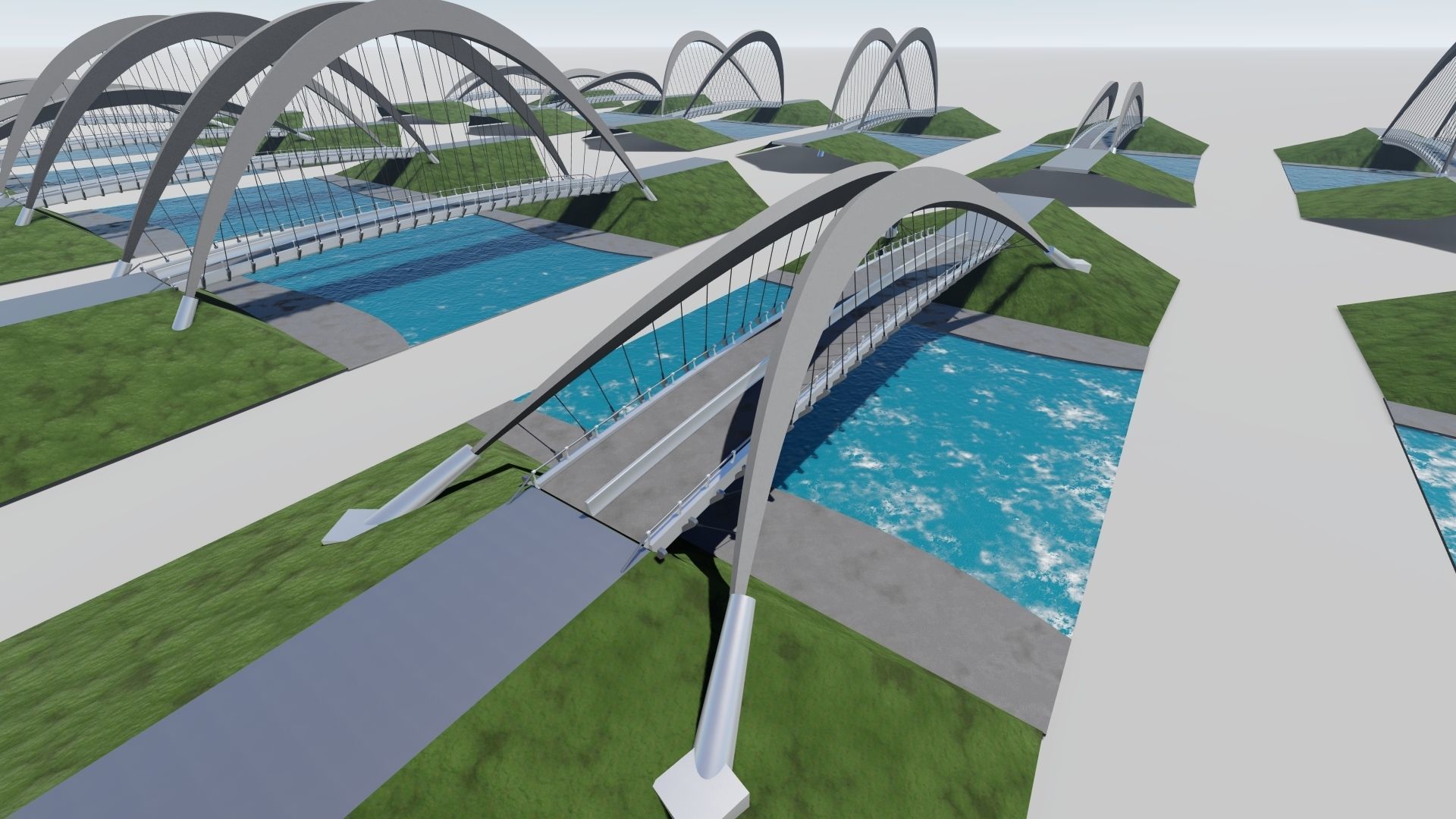 ARCH BRIDGE - 3D MODEL - BRIDGE PACK Low-poly 3D model_10