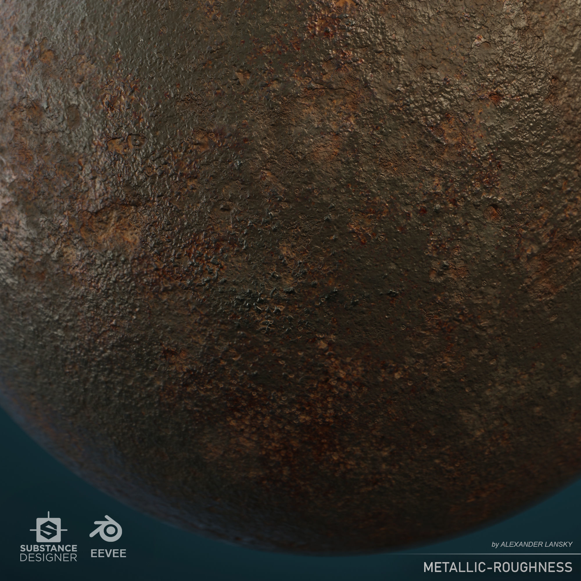 Rusted cast-iron seamless material Texture_1