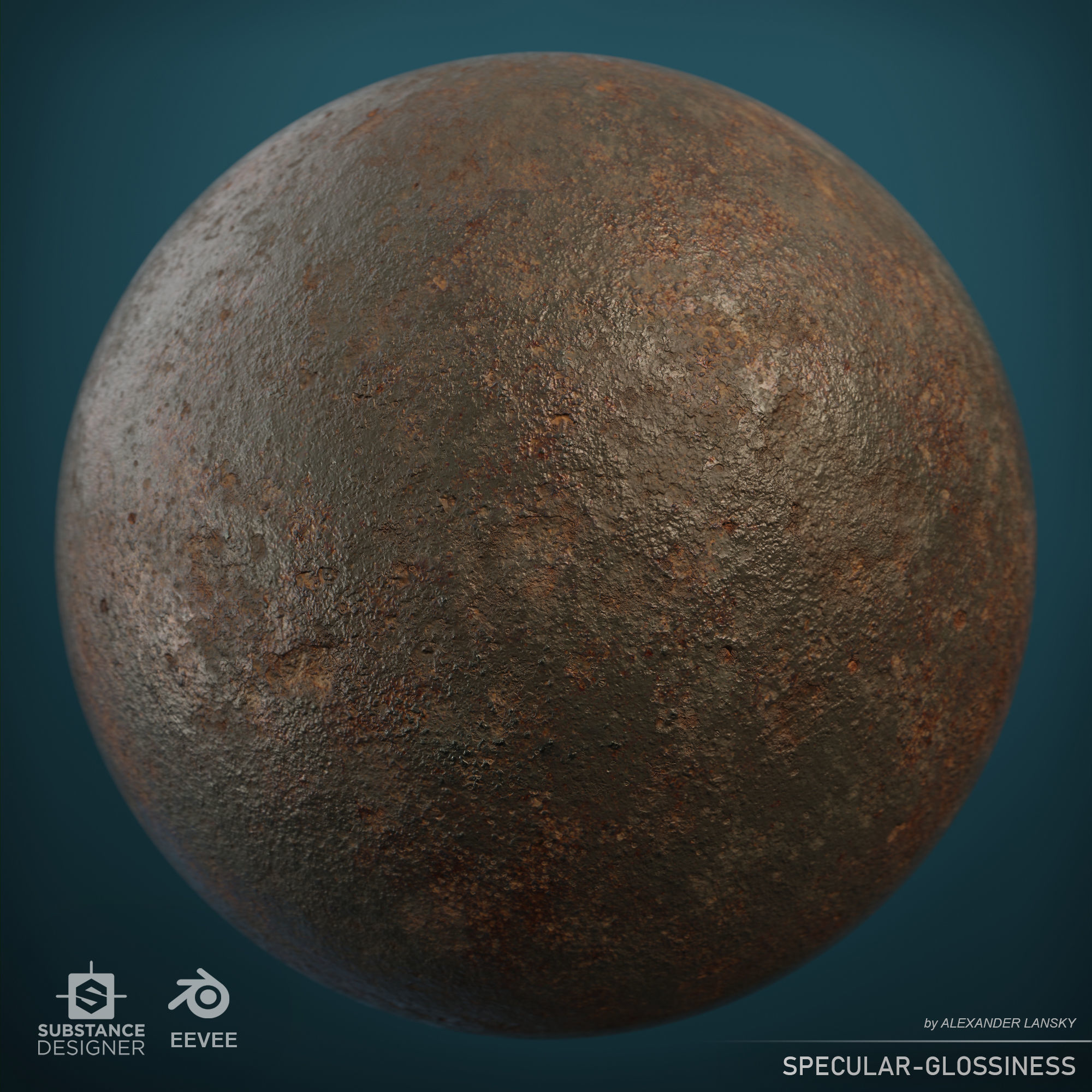 Rusted cast-iron seamless material Texture_5