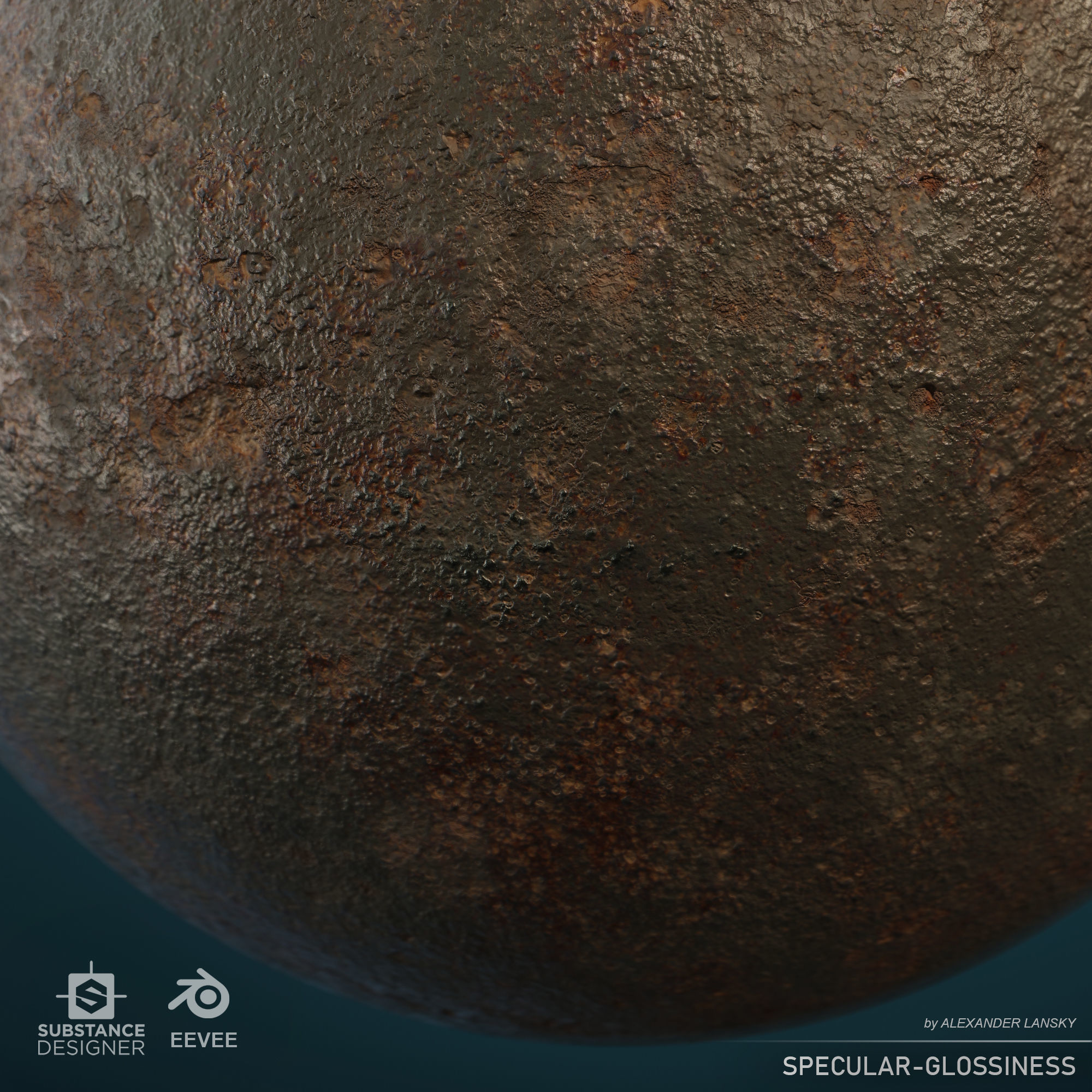 Rusted cast-iron seamless material Texture_6