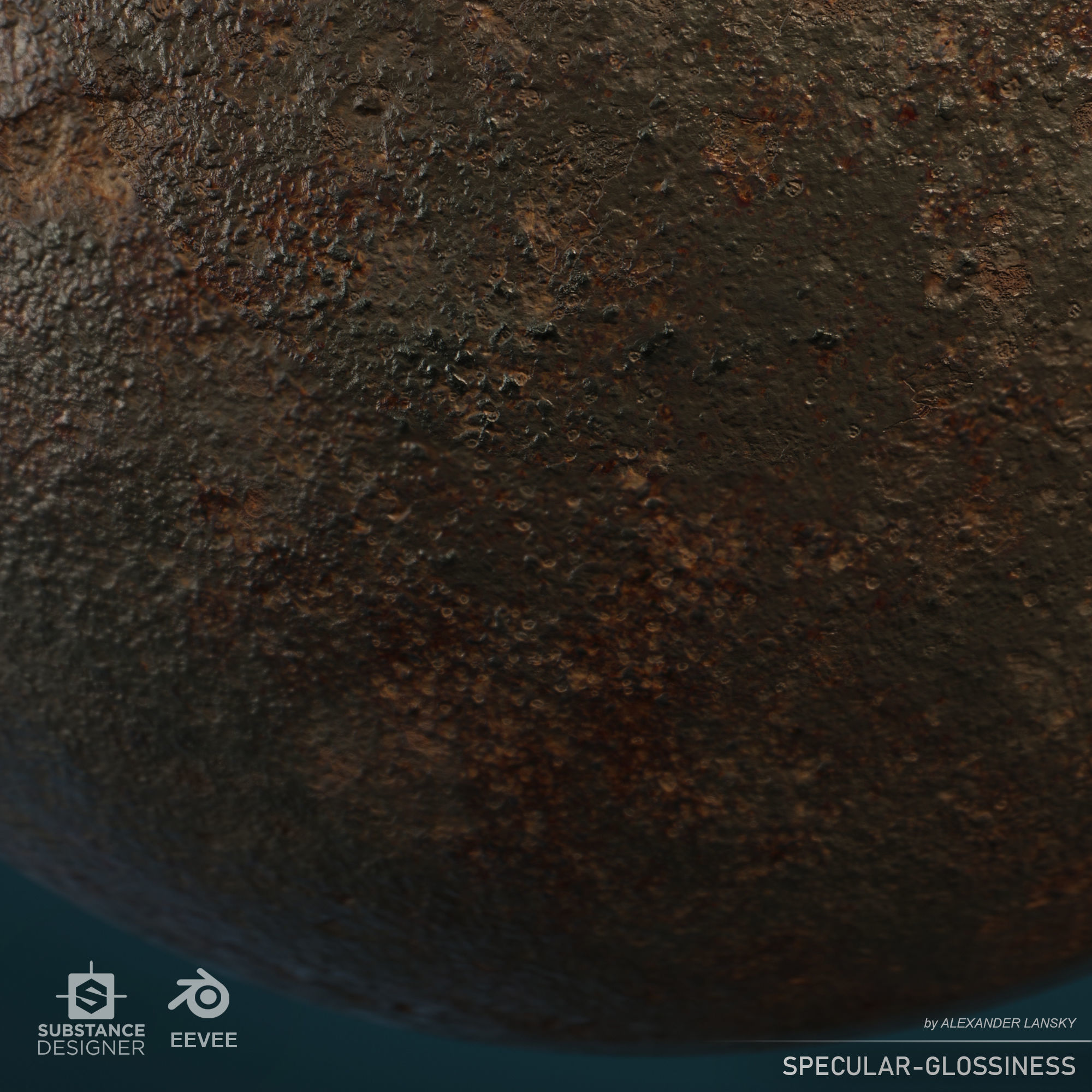 Rusted cast-iron seamless material Texture_7