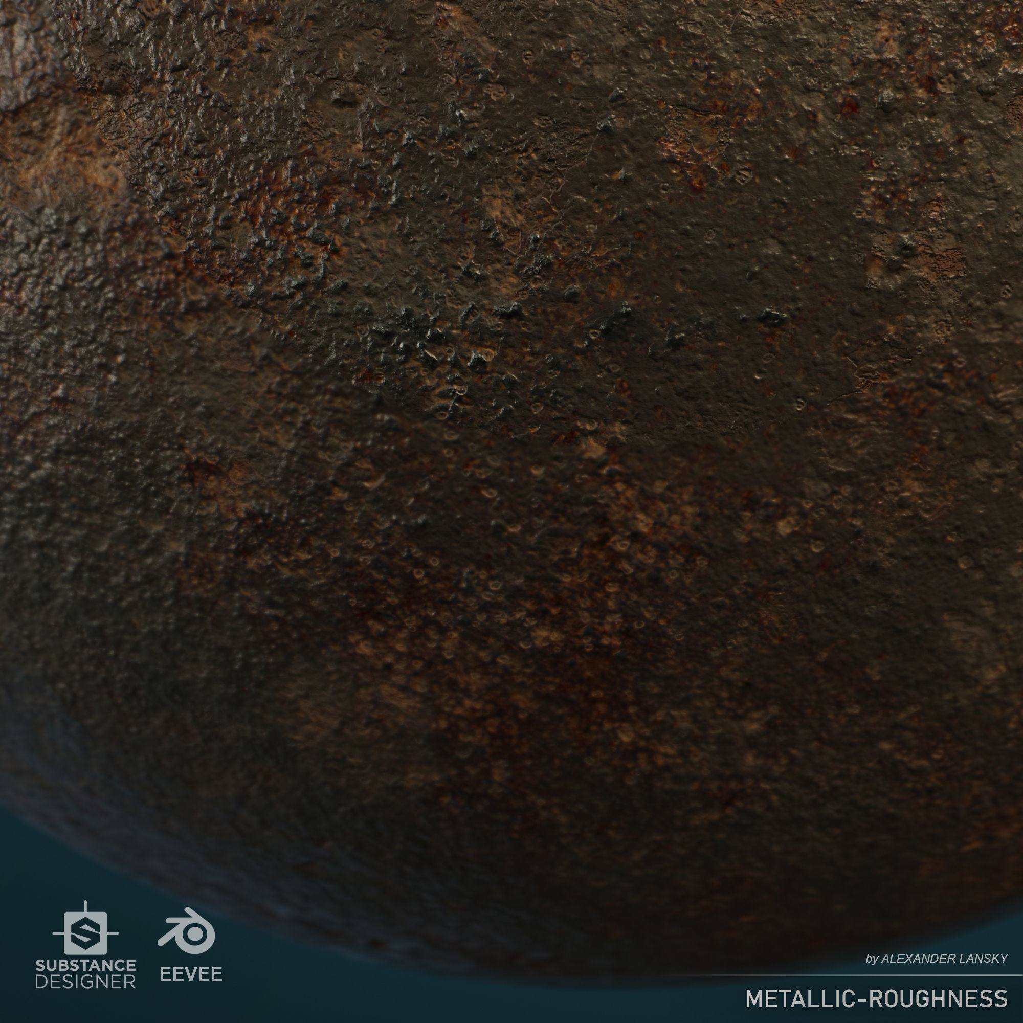 Rusted cast-iron seamless material Texture_2
