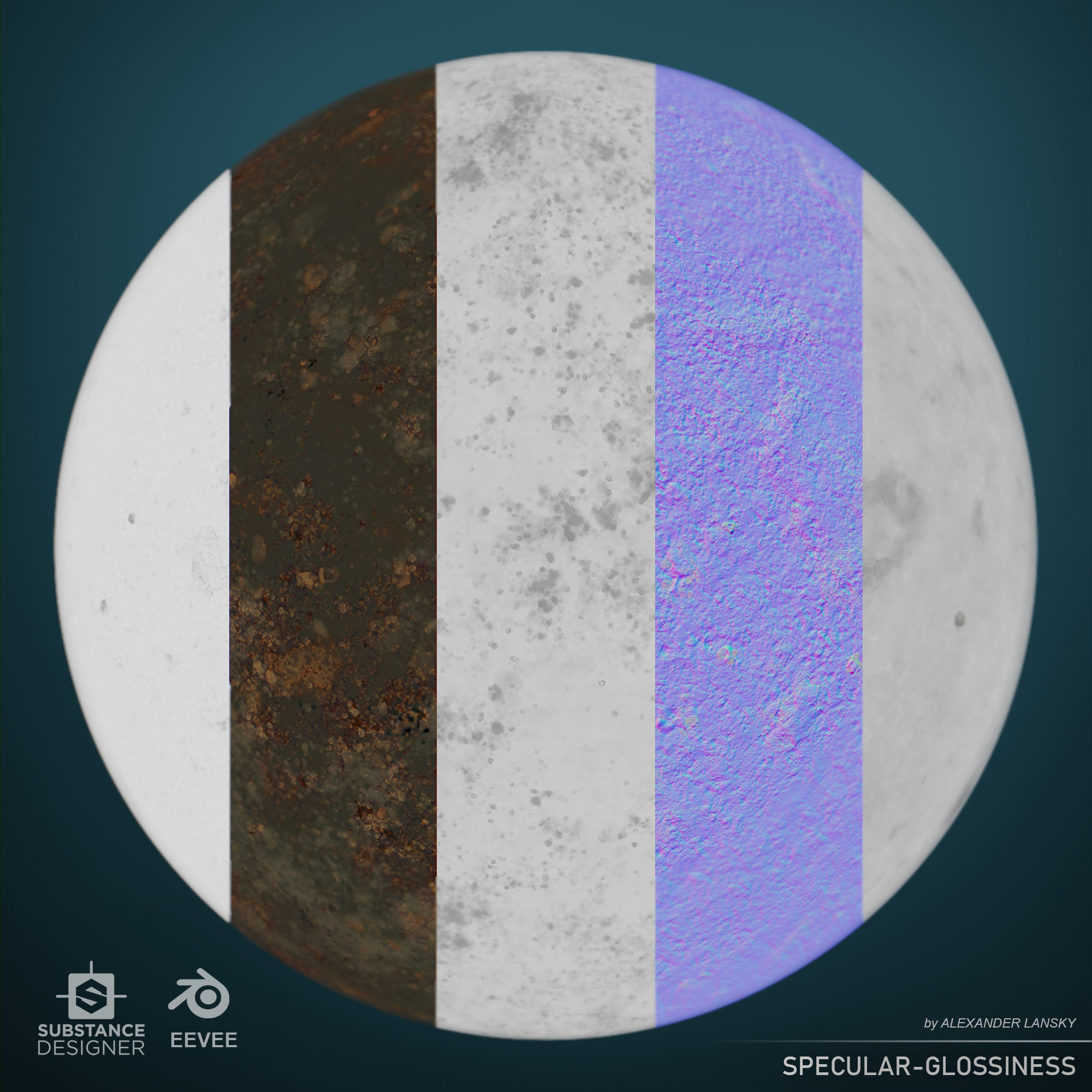 Rusted cast-iron seamless material Texture_9