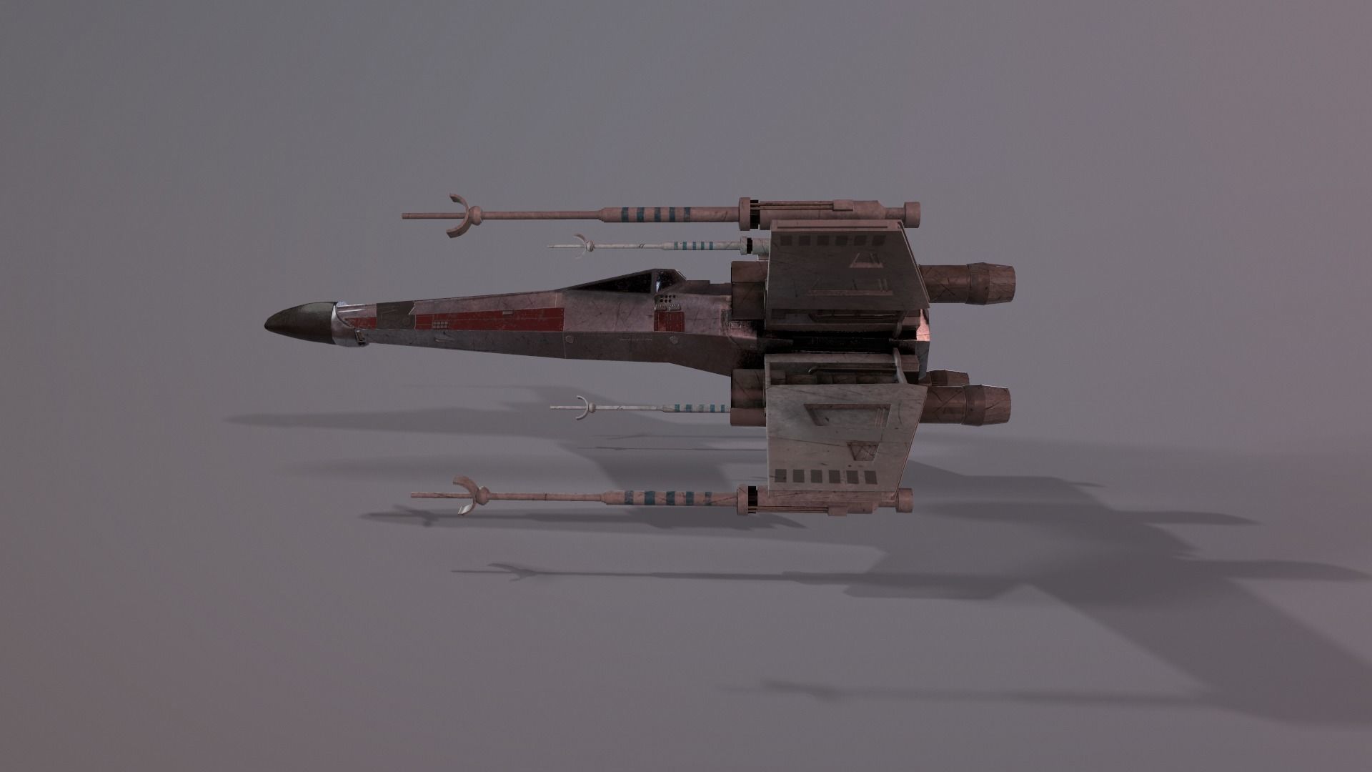 X-Wing Starfighter Star Wars Low-poly 3D model_3