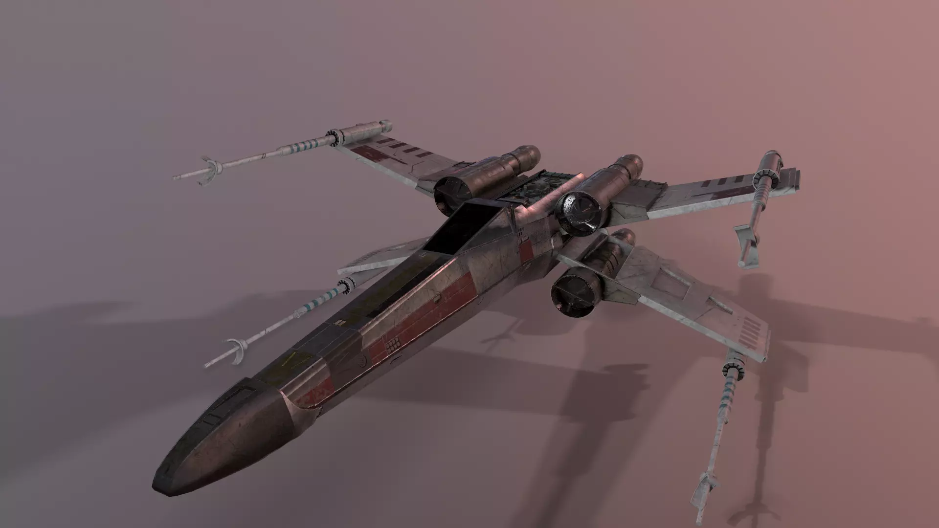 X-Wing Starfighter Star Wars Low-poly 3D model_0