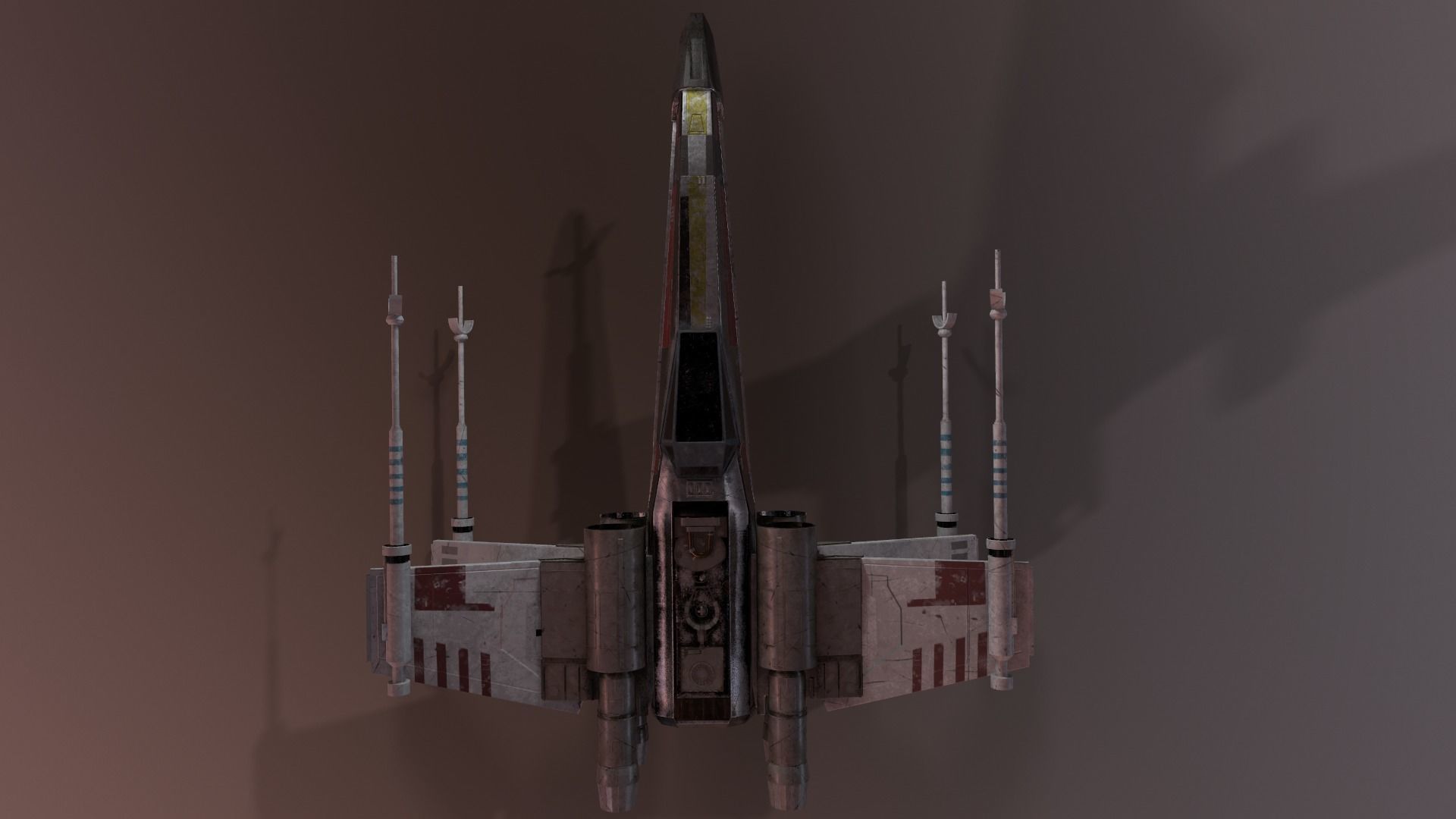 X-Wing Starfighter Star Wars Low-poly 3D model_6