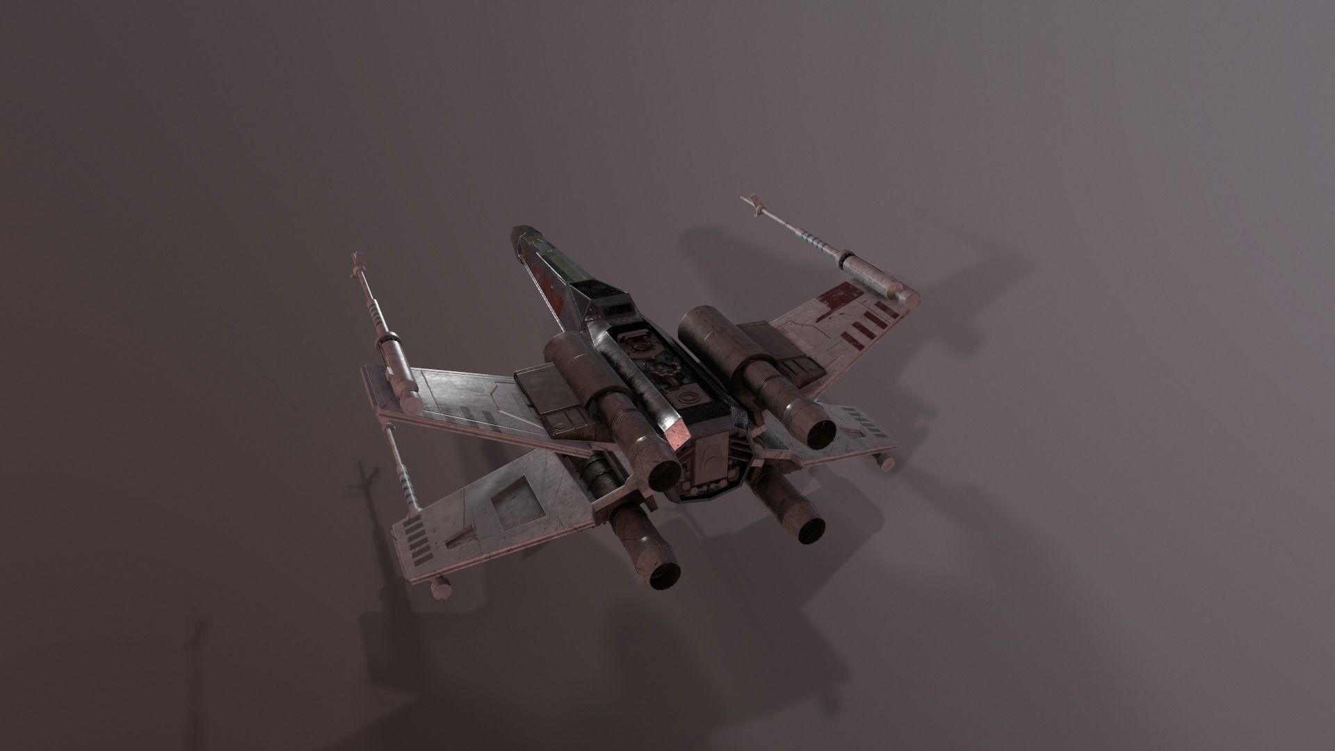 X-Wing Starfighter Star Wars Low-poly 3D model_4