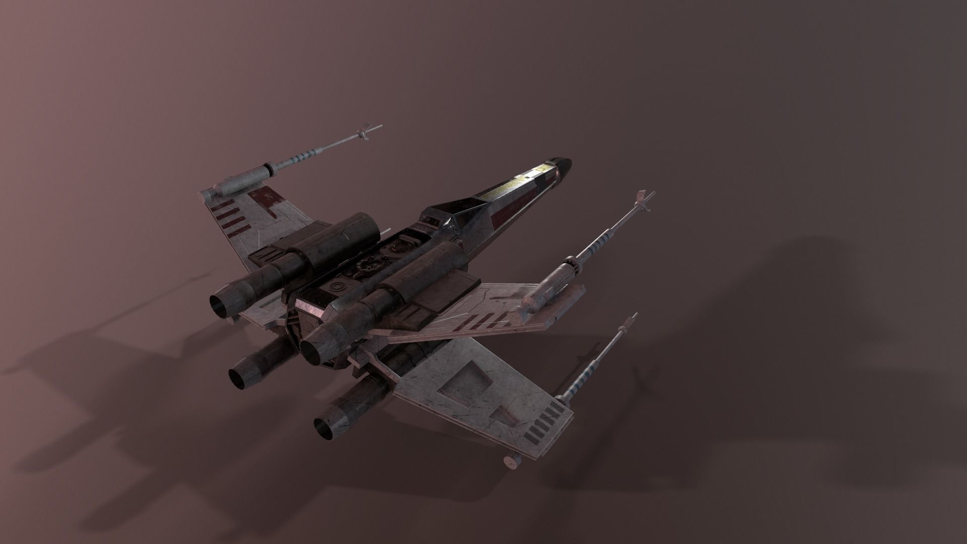 X-Wing Starfighter Star Wars Low-poly 3D model_5