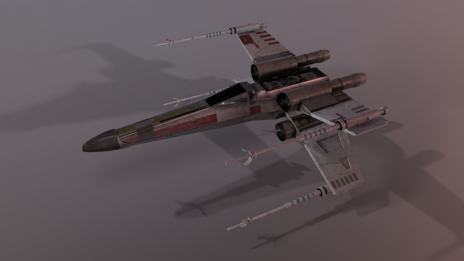 X-Wing Starfighter Star Wars Low-poly 3D model_2