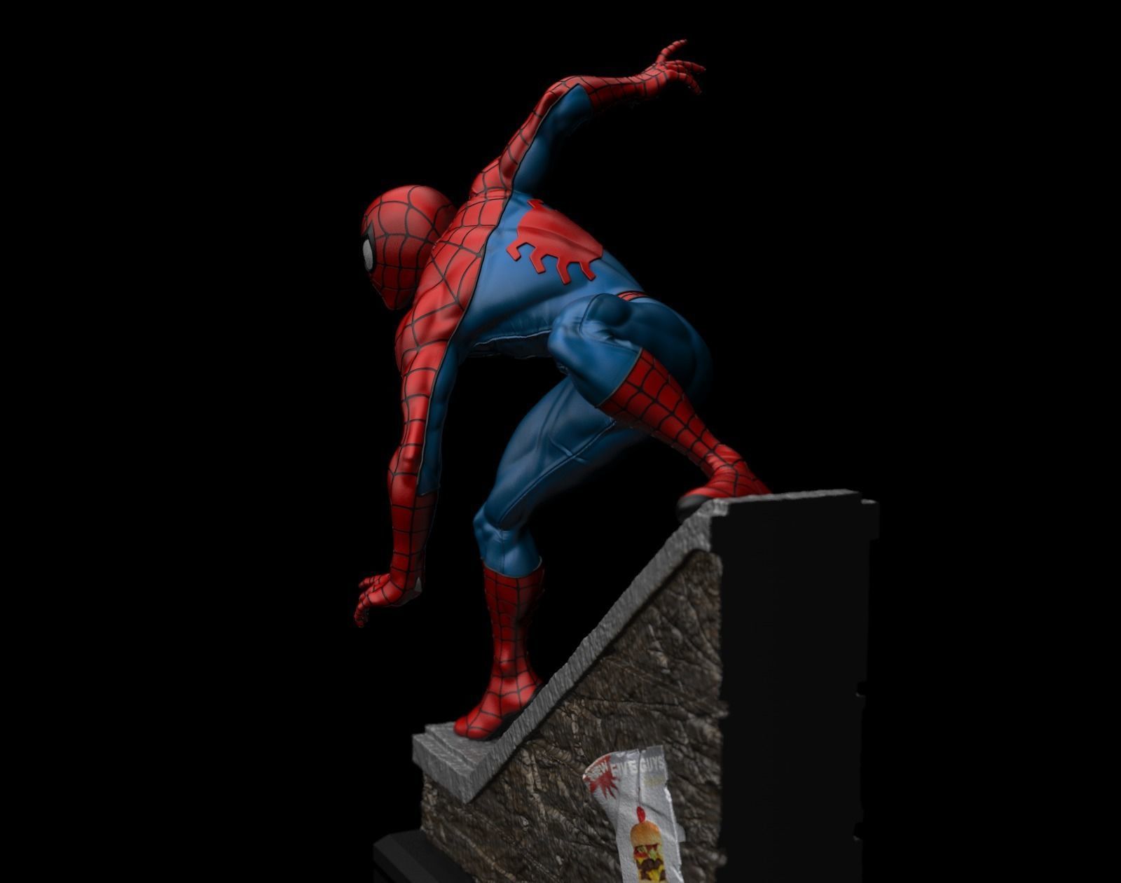 Spider-Man Statue 3D Print Ready 3D print model_1