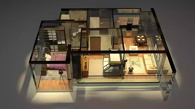 Section Pack Scene 3D model