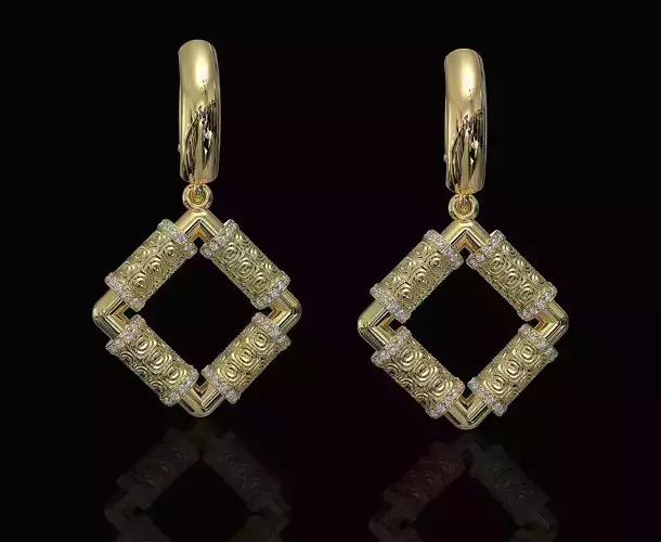 Textured poles Earrings