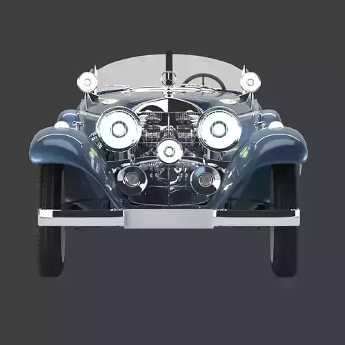 Mercedes 1938 540k blueprint with open top