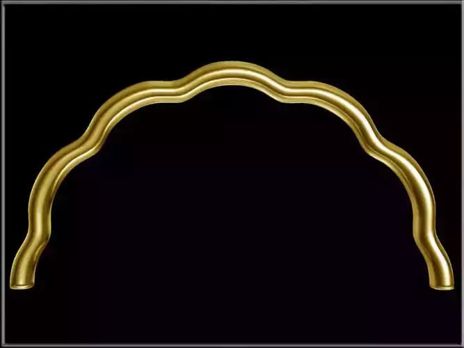 Flower Petals Band Ring 02 - Half