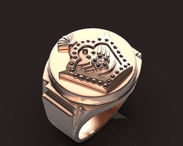 man ring crown Free 3D print model