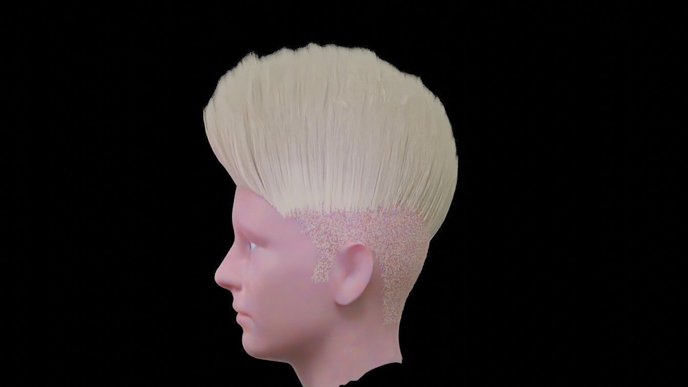 realistic hair model 2 sims - 3D model_2
