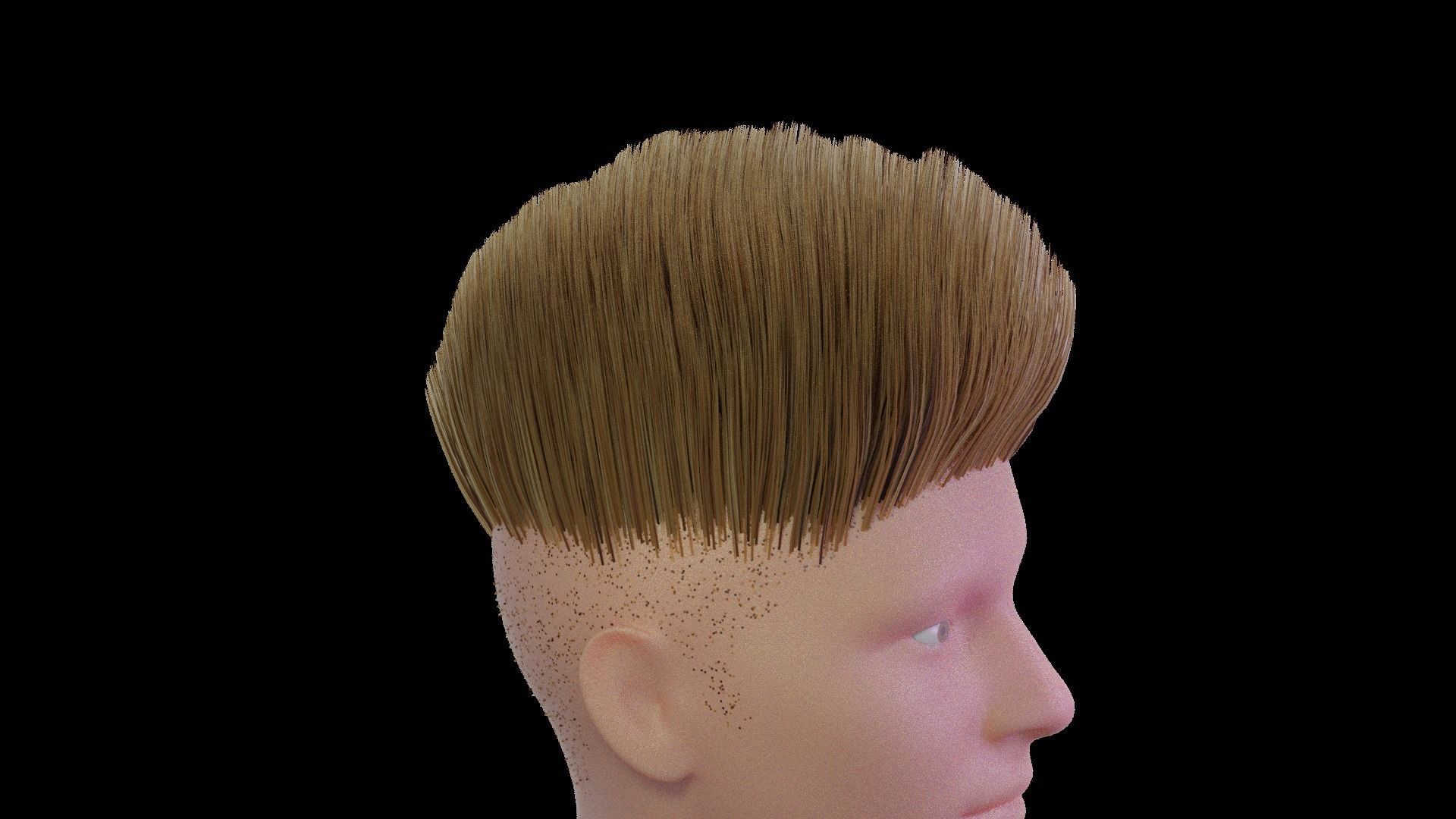 realistic hair model 2 sims - 3D model_3