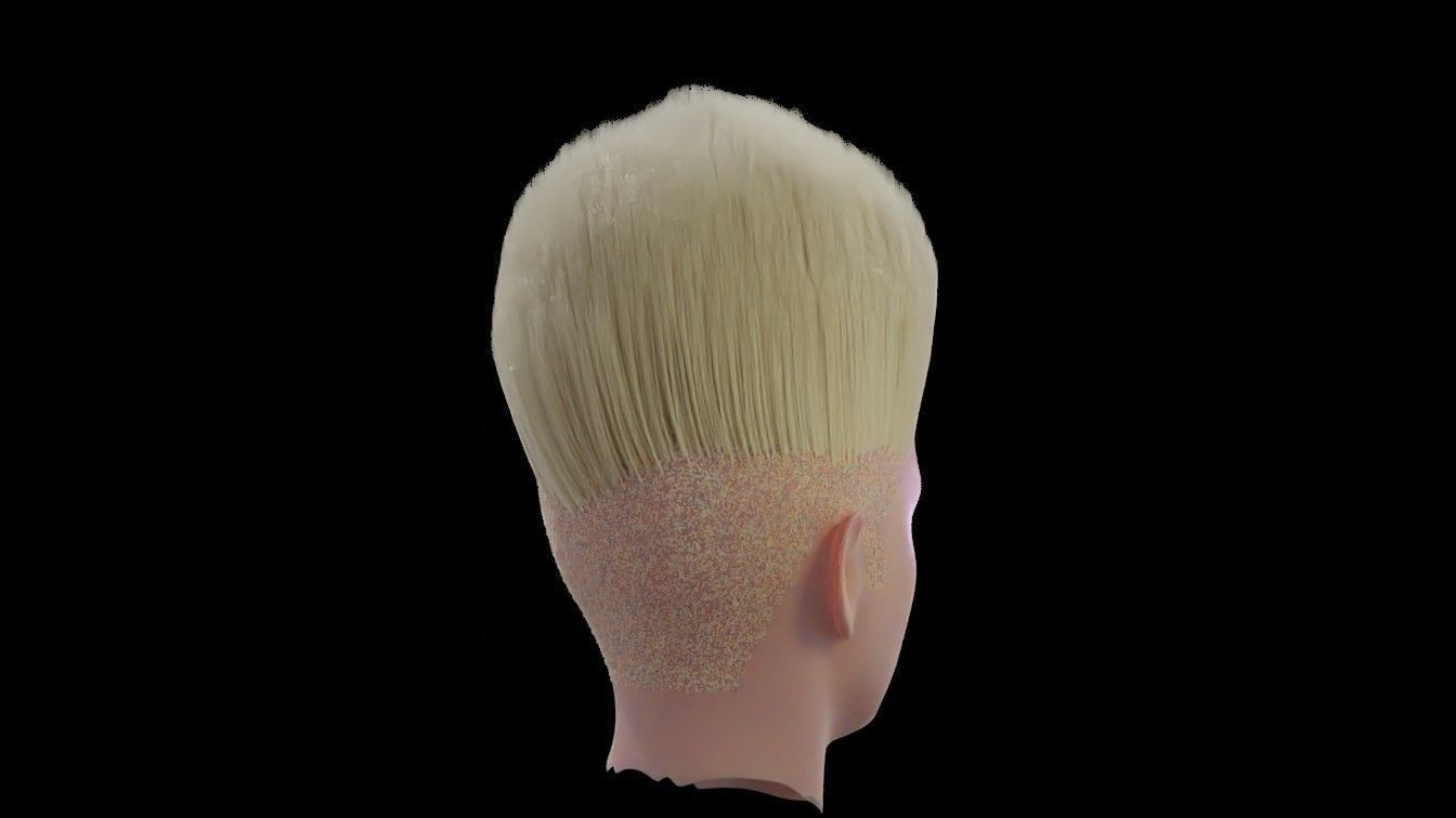 realistic hair model 2 sims - 3D model_8
